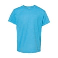 thumbnail image 1 of Youth Heavy Cotton Multi Color T-Shirt Color Heather Sapphire X-Small Size, 1 of 5