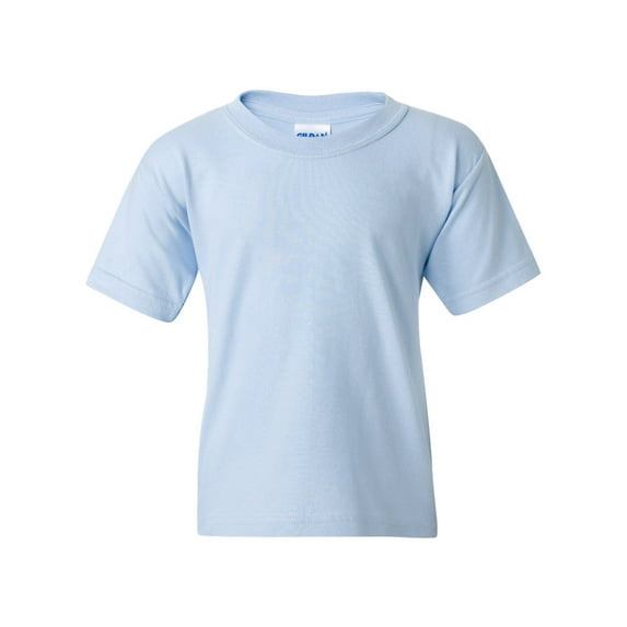 Youth Heavy Cotton Multi Color T-Shirt Color Light Blue Medium Size