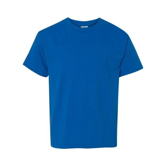 Youth Heavy Cotton Multi Color T-Shirt Color Neon Blue Medium Size