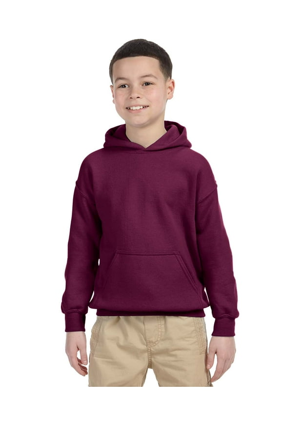 Youth Heavy Blend™ 8 oz., 50/50 Hooded Sweatshirt - MAROON - L