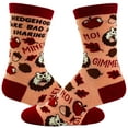 thumbnail image 1 of Youth Hedgehogs Are Bad At Sharing Socks Funny Fall Autumn Novelty Footwear, 1 of 9