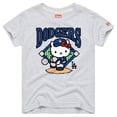 thumbnail image 1 of Youth Homage  Ash Los Angeles Dodgers Hello Kitty x MLB Tri-Blend T-Shirt, 1 of 1