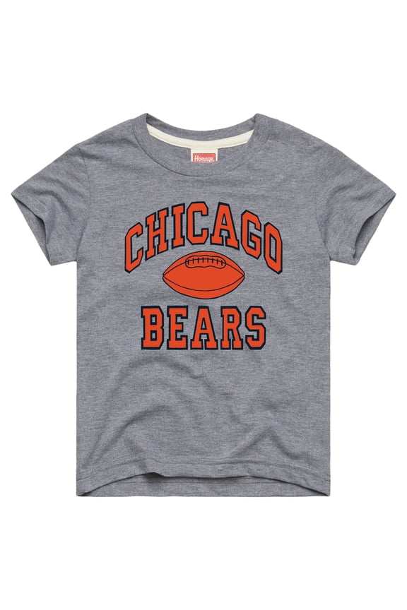 Youth Homage Gray Chicago Bears Gridiron Tri-Blend T-Shirt