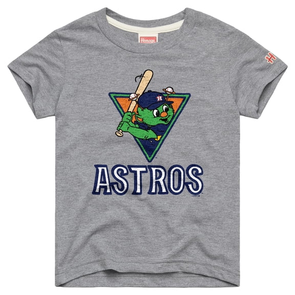 Youth Homage Gray Houston Astros Mascot Tri-Blend T-Shirt