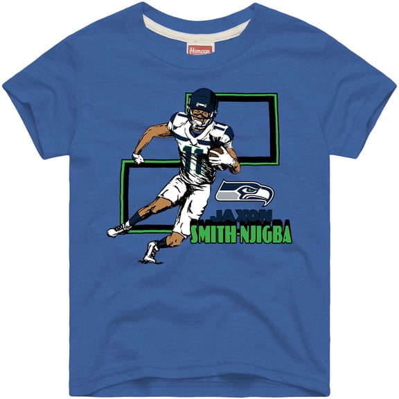 Youth Homage Jaxon Smith-Njigba Royal Seattle Seahawks Draft Tri-Blend T-Shirt