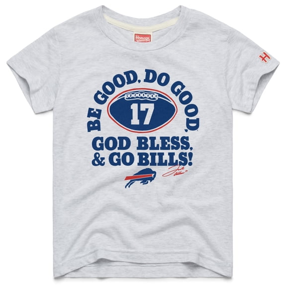 Youth Homage Josh Allen Gray Buffalo Bills Be Good Do Good Signature Tri-Blend T-Shirt