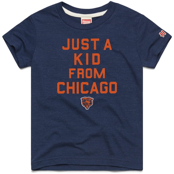Youth Homage Navy Chicago Bears Just a Kid Tri-Blend T-Shirt