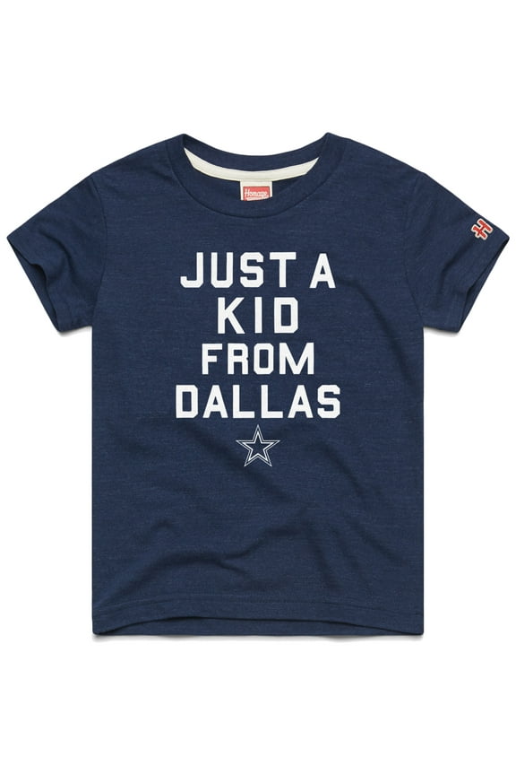 Youth Homage Navy Dallas Cowboys Just a Kid Tri-Blend T-Shirt