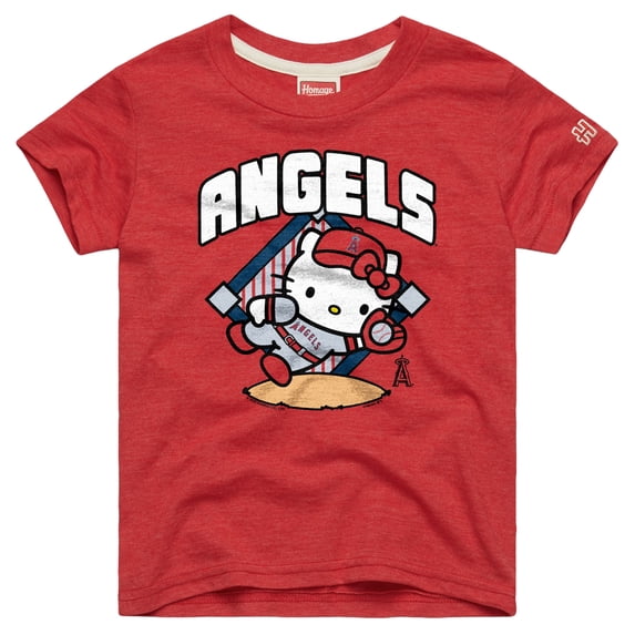 Youth Homage Red Los Angeles Angels Hello Kitty x MLB Tri-Blend T-Shirt