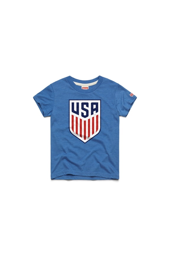 Youth Homage Royal USMNT Crest Tri-Blend T-Shirt