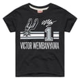thumbnail image 1 of Youth Homage Victor Wembanyama Charcoal San Antonio Spurs Remix Signature Name & Number Tri-Blend T-Shirt, 1 of 1