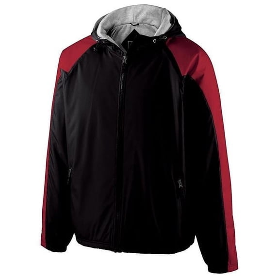 Youth Homefield Jacket, Black & Scarlet - Extra Large