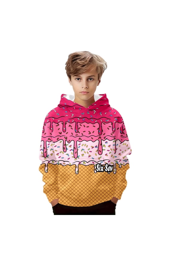 Youth Hooded Sweatshirt Long Sleeve Pullover with All-Over Print, Soft Casual Hoodie for Outdoor and School, Cozy -Lined Apparel for Junior,Red 150