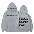 thumbnail image 1 of Youth Hoodies Jesus Hoodies Casual Girls Long Sleeve Loose Pullover Letter Print Christian Sweatshirt Winter Clothes for Kids 4-5 Years, 1 of 4