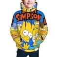 thumbnail image 1 of Youth Hoodies The Simpsons Kids' Hoodie 3d Print Sweatshirt Soft Pullover Hooded With Big Pockets For Boys Or Girls Small, 1 of 8