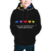 Youth Hoodies Undertale Sans 3D Printing Boys And Girls Pullover Hooded Sweatshirts Large