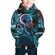Youth Hoodies Undertale Sans 3D Printing Boys And Girls Pullover Hooded Sweatshirts X-Large