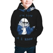 Youth Hoodies Undertale Sans 3D Printing Boys And Girls Pullover Hooded Sweatshirts X-Large