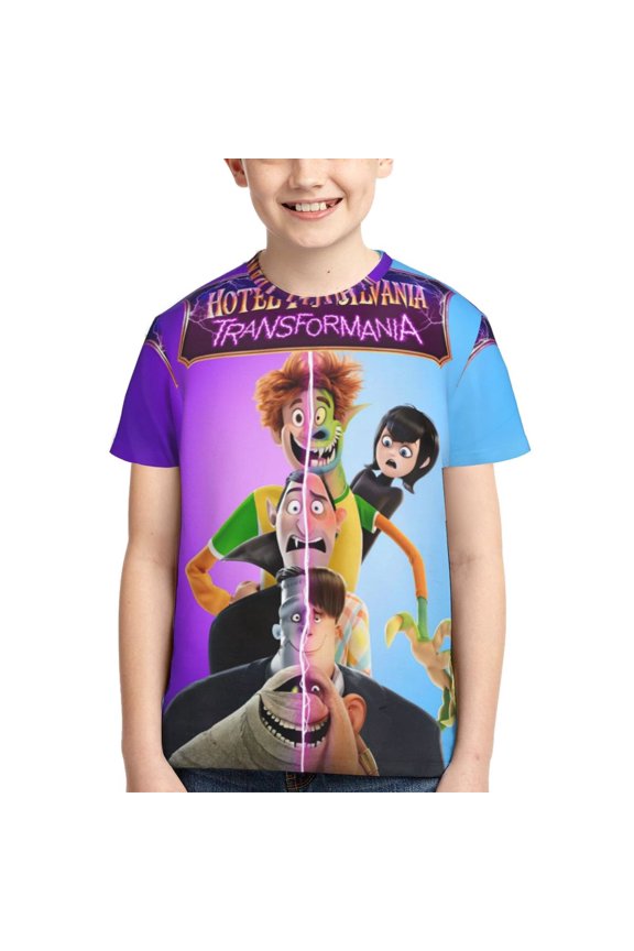 Youth Hotel Transylvania T-Shirt 3d Printed Shirt Short Sleeve Top Tees For Boys Girls