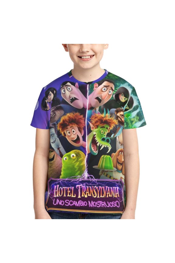 Youth Hotel Transylvania T-Shirt 3d Printed Shirt Short Sleeve Top Tees For Boys Girls