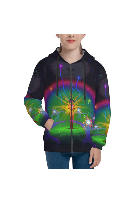 Youth Howls Moving Castl Zip Up Graphic Hoodie with Pockets Comfort Long Sleeve Soft Hoodies
