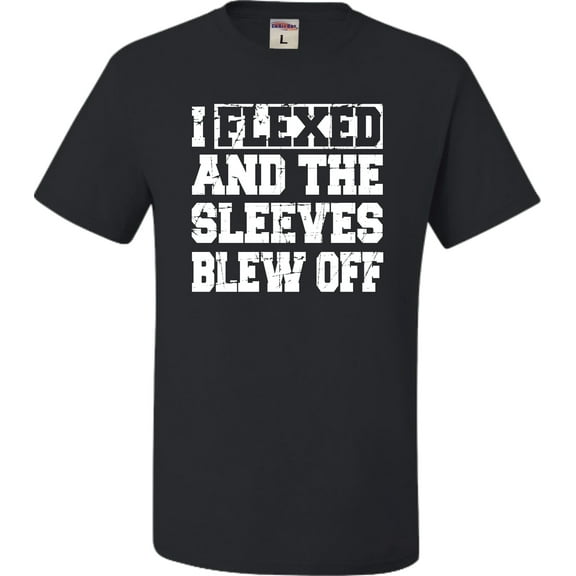 Youth I Flexed And The Sleeves Blew Off Funny Gym Workout T-Shirt