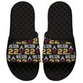 thumbnail image 1 of Youth ISlide A'ja Wilson Black Las Vegas Aces Pattern Design Slide Sandels, 1 of 1