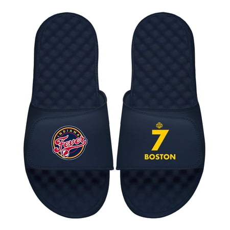Youth ISlide Aliyah Boston Navy Indiana Fever Logo Split Slide Sandals