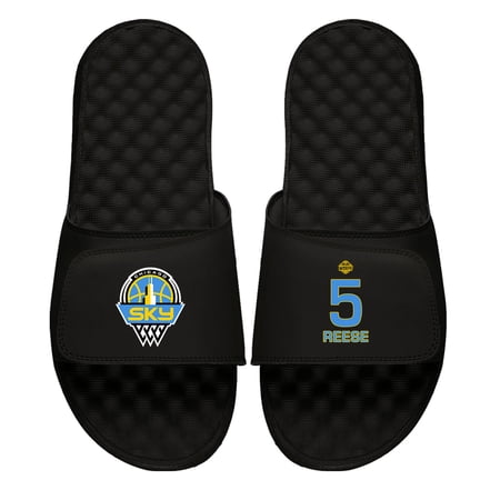 Youth ISlide Angel Reese Black Chicago Sky Logo Split Slide Sandals