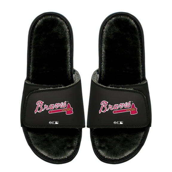 Youth ISlide  Atlanta Braves Logo Fur Slide Sandals