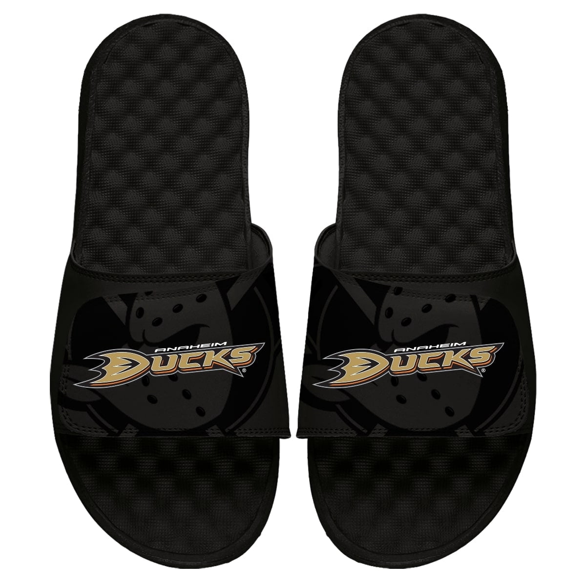 Youth ISlide Black Anaheim Ducks OT Slide Sandals - Walmart.com
