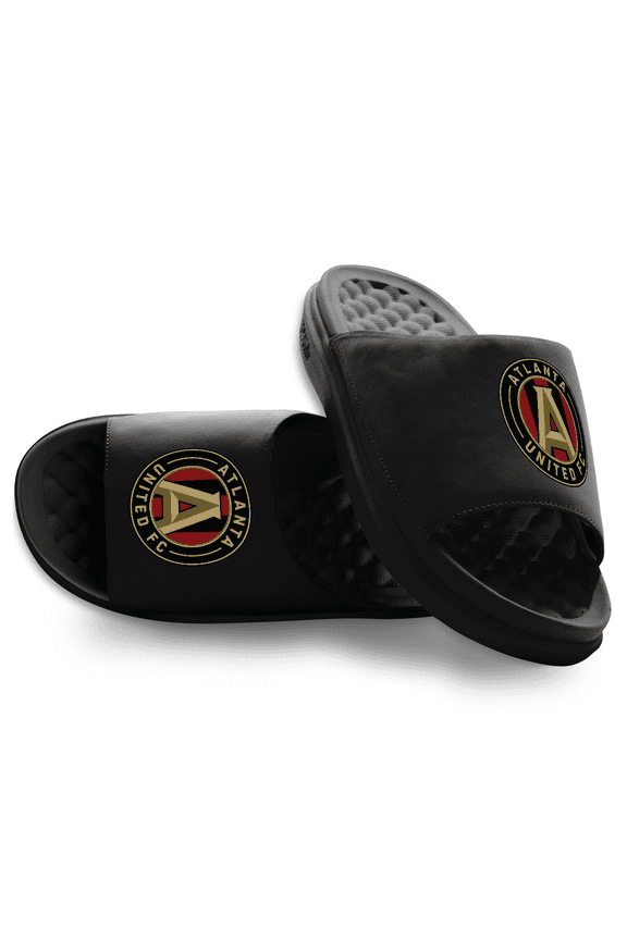 Youth ISlide Black Atlanta United FC Primary Motive Slide Sandals