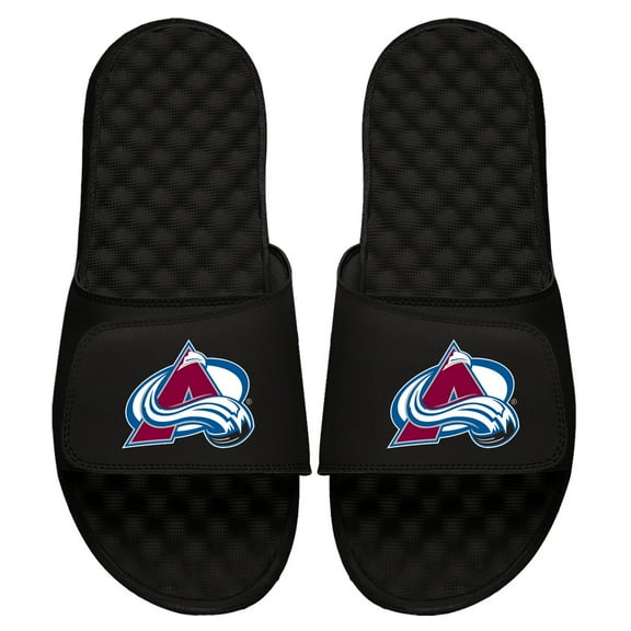 Youth ISlide Black Colorado Avalanche Primary Logo Slide Sandals