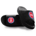 thumbnail image 1 of Youth ISlide Black Detroit Pistons Primary Motive Slide Sandals, 1 of 5