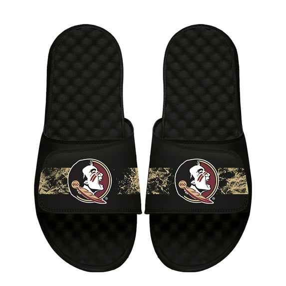 Youth ISlide Black Florida State Seminoles Distressed Slide Sandals