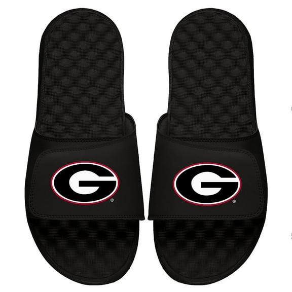 Youth ISlide Black Georgia Bulldogs Primary Logo Slide Sandals