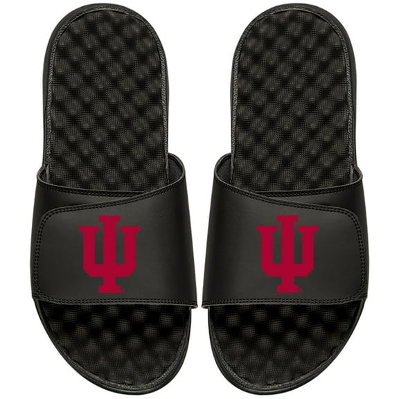 Youth ISlide Black Indiana Hoosiers Primary Logo Slide Sandals