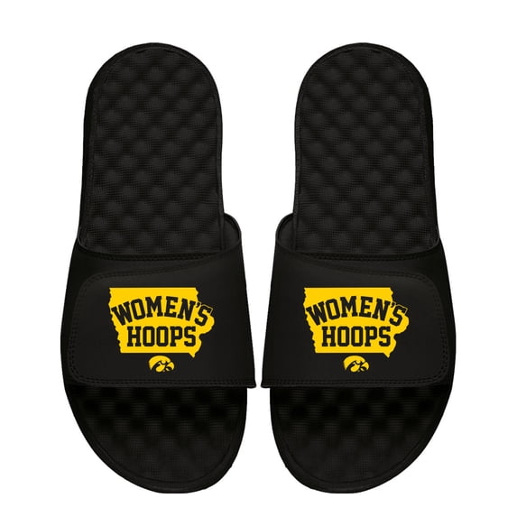 Youth ISlide Black Iowa Hawkeyes Women's Hoops Slide Sandals