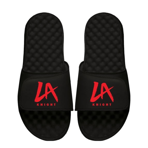 Youth ISlide Black LA Knight Wordmark Logo Slide Sandals