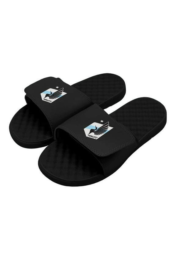 Youth ISlide Black Minnesota United FC Primary Logo Slide Sandals