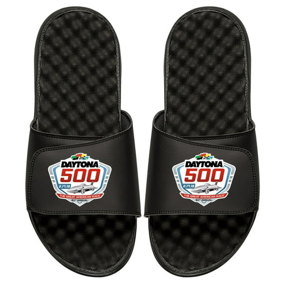 Youth ISlide Black NASCAR 2019 Daytona 500 Color Logo Slide Sandals