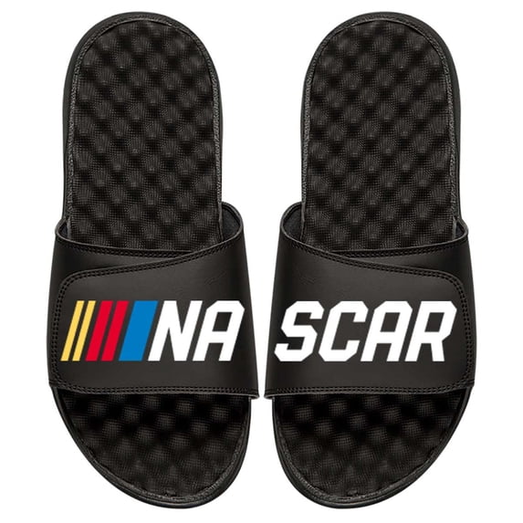 Youth ISlide Black NASCAR Split Logo Slide Sandals
