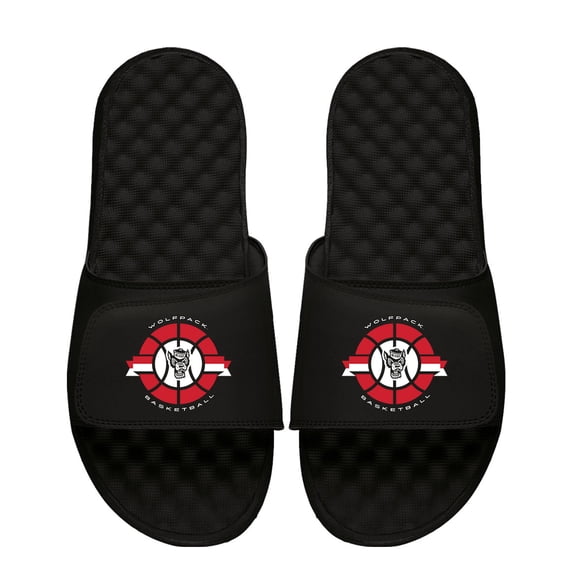 Youth ISlide Black NC State Wolfpack Basketball Collage Slide Sandals