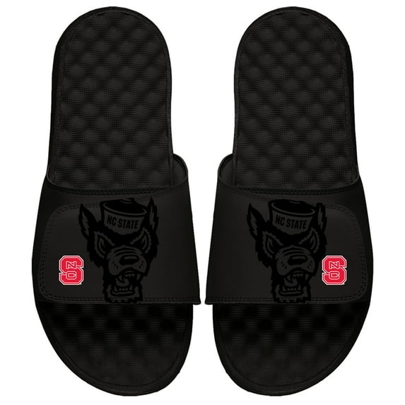 Youth ISlide Black NC State Wolfpack Tonal Pop Slide Sandals