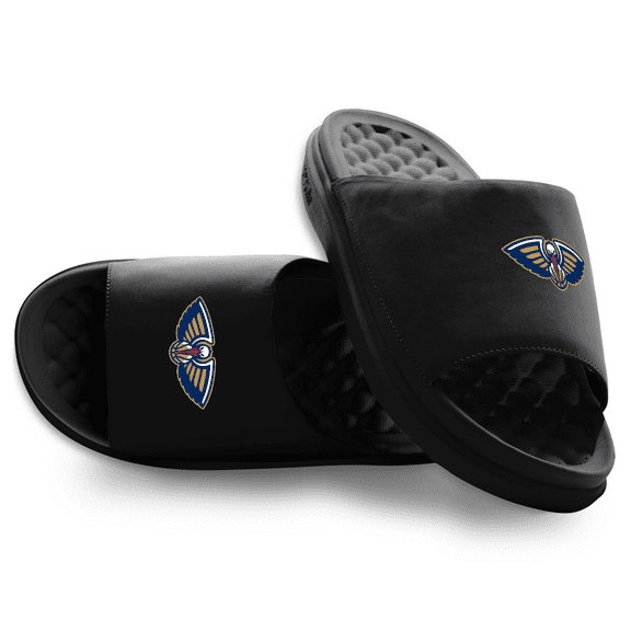 Youth ISlide Black New Orleans Pelicans Primary Motive Slide Sandals