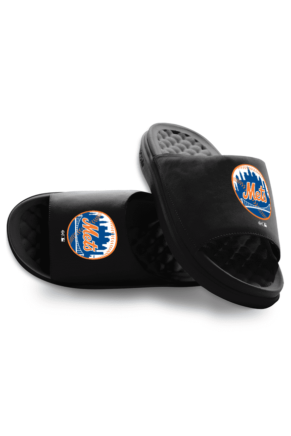 Youth ISlide Black New York Mets Primary Motive Slide Sandals