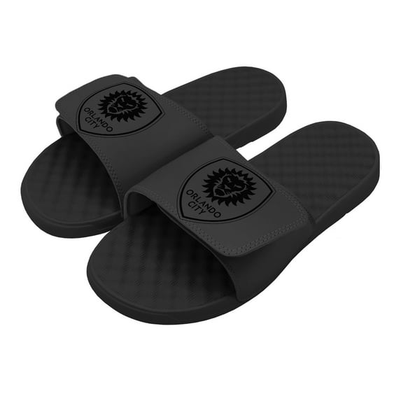 Youth ISlide Black Orlando City SC Tonal Pop Slide Sandals