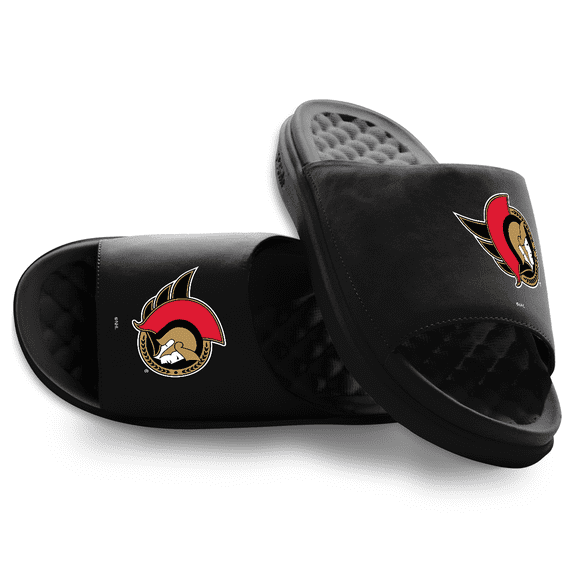Youth ISlide Black Ottawa Senators Primary Motive Slide Sandals