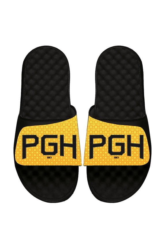 Youth ISlide  Black Pittsburgh Pirates 2023 City Connect Slide Sandals