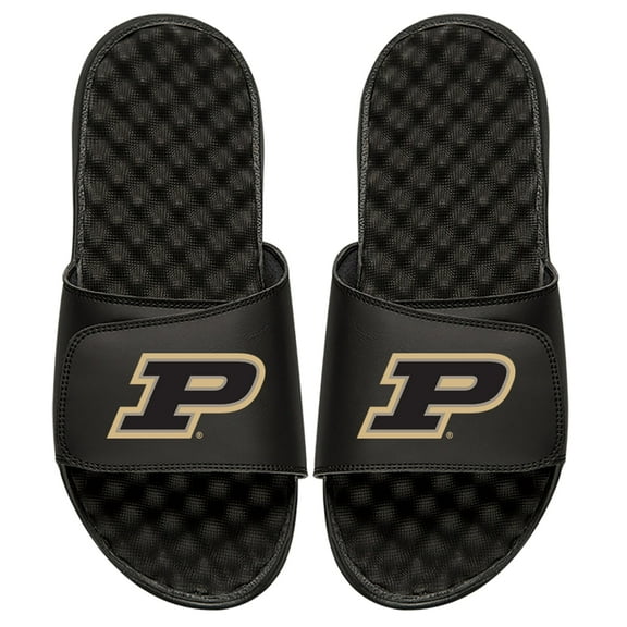 Youth ISlide Black Purdue Boilermakers Primary Logo Slide Sandals